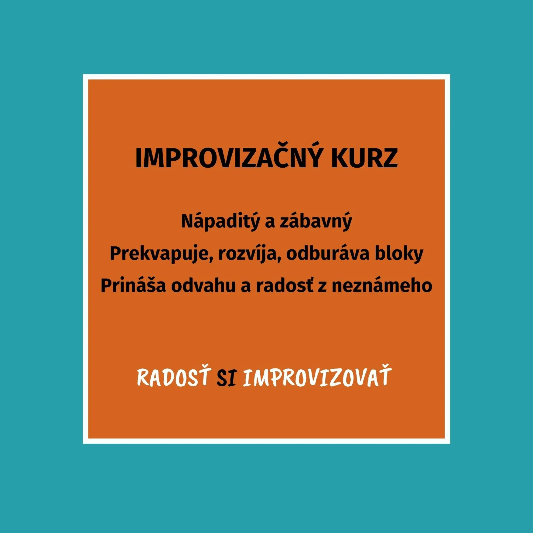 Improvizačný kurz program